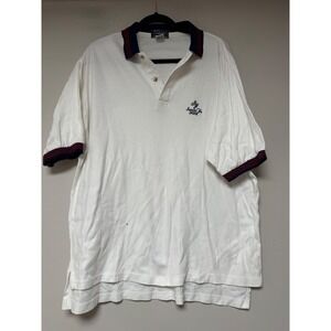 Vantage Polo Shirt Mens XL White Good Vintage Santa Fe Vans Cotton USA 8389